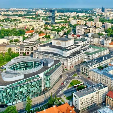 Apartment Orange 2 2xmetro Fast Wifi 50'tv Netflix Hbo Appletv+ Panorama Warsaw